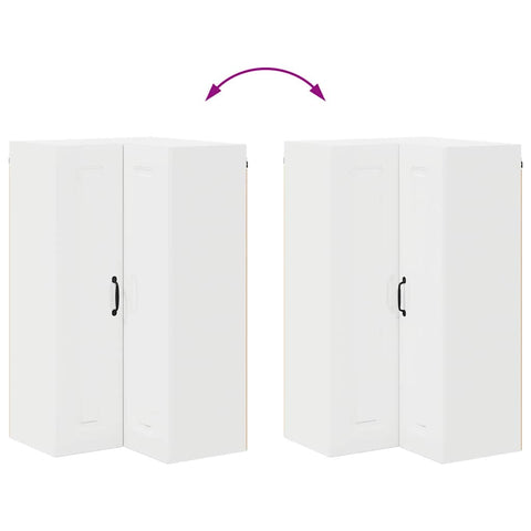 vidaXL Kitchen Wall Cabinet High Gloss White 57 x 57 x 100 cm