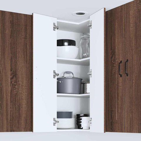 vidaXL Kitchen Wall Cabinet Brown Oak 57 x 57 x 100 cm Engineered Wood