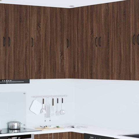vidaXL Kitchen Wall Cabinet Brown Oak 57 x 57 x 100 cm Engineered Wood