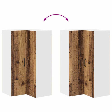 vidaXL Kitchen Wall Cabinet Old Wood 57 x 57 x 100 cm Engineered Wood