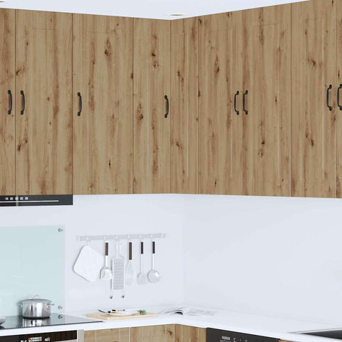 vidaXL Kitchen Wall Cabinet with Shelf Artisan Oak 57 x 57 x 100 cm