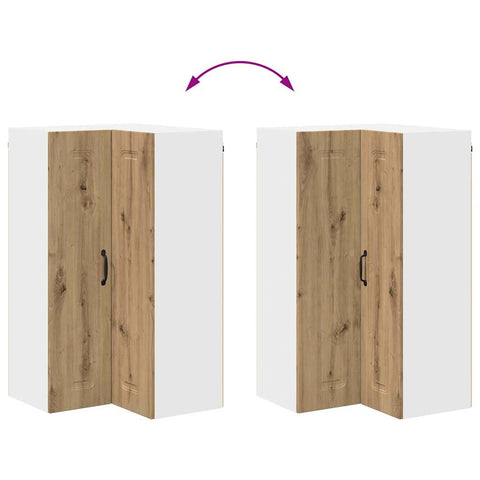 vidaXL Kitchen Wall Cabinet with Shelf Artisan Oak 57 x 57 x 100 cm