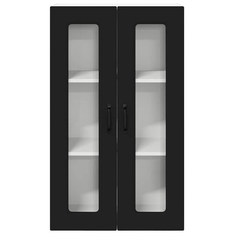 vidaXL Kitchen Wall Cabinet Black 60 x 31 x 100 cm Engineered Wood