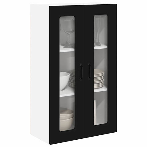 vidaXL Kitchen Wall Cabinet Black 60 x 31 x 100 cm Engineered Wood
