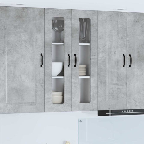 vidaXL Kitchen Wall Cabinet with Shelf Concrete Grey 60 x 31 x 100 cm