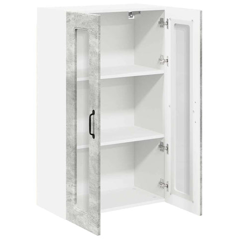 vidaXL Kitchen Wall Cabinet with Shelf Concrete Grey 60 x 31 x 100 cm