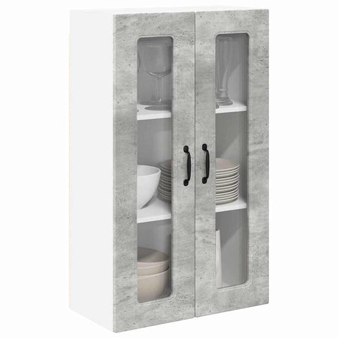 vidaXL Kitchen Wall Cabinet with Shelf Concrete Grey 60 x 31 x 100 cm