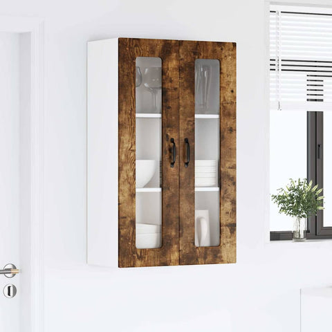 vidaXL Kitchen Wall Cabinet with Shelf Smoked Oak 60 x 31 x 100 cm