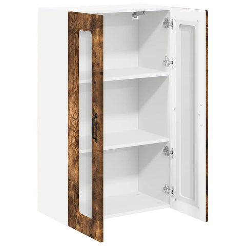 vidaXL Kitchen Wall Cabinet with Shelf Smoked Oak 60 x 31 x 100 cm