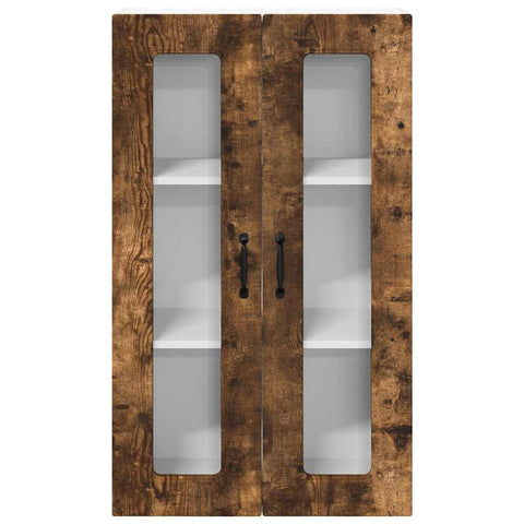 vidaXL Kitchen Wall Cabinet with Shelf Smoked Oak 60 x 31 x 100 cm