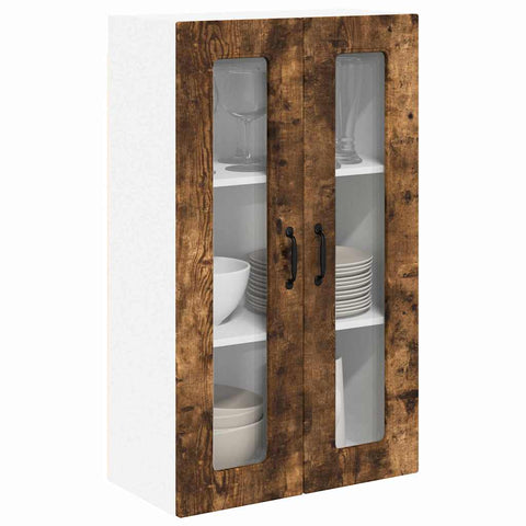 vidaXL Kitchen Wall Cabinet with Shelf Smoked Oak 60 x 31 x 100 cm