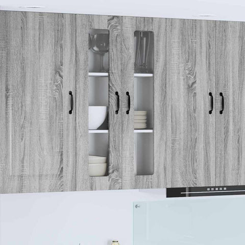 vidaXL Kitchen Wall Cabinet with Shelf Grey Sonoma 60 x 31 x 100 cm
