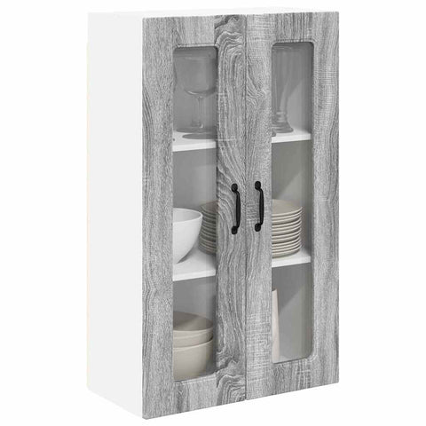 vidaXL Kitchen Wall Cabinet with Shelf Grey Sonoma 60 x 31 x 100 cm