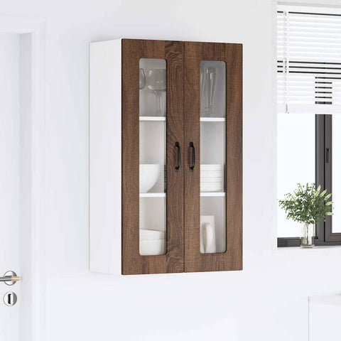 vidaXL Kitchen Wall Cabinet Brown Oak 60 x 31 x 100 cm Engineered Wood