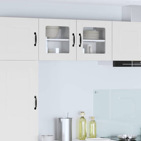 vidaXL Kitchen Wall Cabinet with Shelf 2 pcs White 40 x 31 x 40 cm