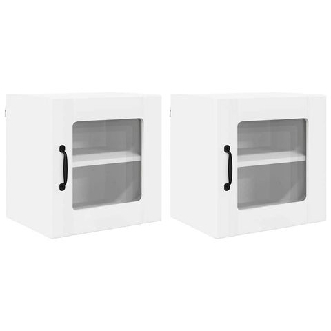 vidaXL Kitchen Wall Cabinet with Shelf 2 pcs White 40 x 31 x 40 cm