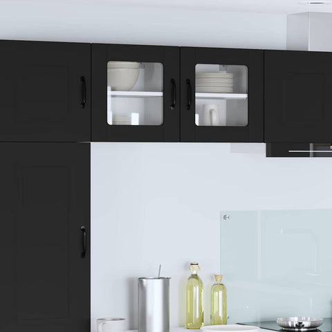 vidaXL Kitchen Wall Cabinet Black 40 x 31 x 40 cm Engineered Wood