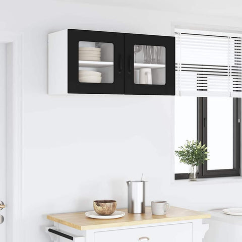 vidaXL Kitchen Wall Cabinet Black 40 x 31 x 40 cm Engineered Wood