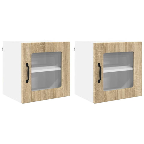 vidaXL Kitchen Wall Cabinet 2 pcs Sonoma Oak 40 x 31 x 40 cm
