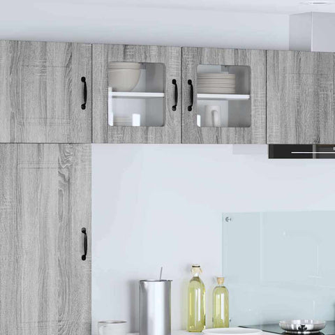 vidaXL Kitchen Wall Cabinet with Shelf Grey Sonoma 40 x 31 x 40 cm