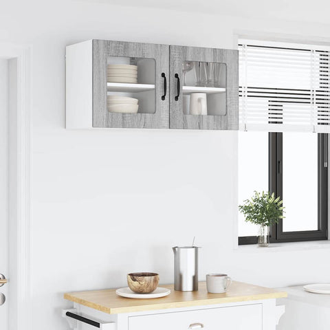 vidaXL Kitchen Wall Cabinet with Shelf Grey Sonoma 40 x 31 x 40 cm