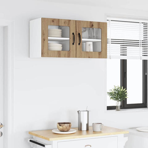 vidaXL Kitchen Cabinet with Shelf 2 pcs Artisan Oak 40 x 31 x 40 cm