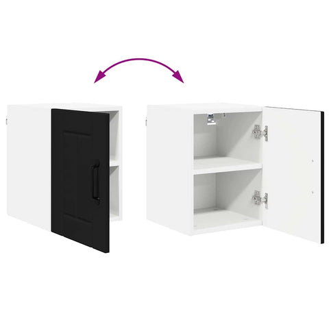 vidaXL Kitchen Wall Cabinet Black 30 x 31 x 40 cm Engineered Wood