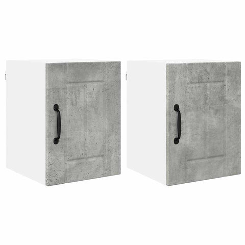 vidaXL Kitchen Wall Cabinet 2 pcs Concrete Grey 30 x 31 x 40 cm