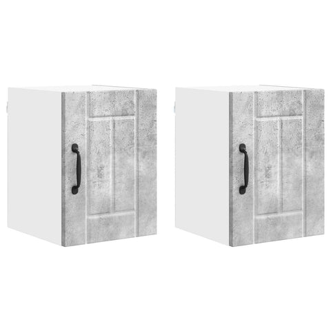 vidaXL Kitchen Cabinet 2 pcs Concrete Grey 30 x 31 x 40 cm