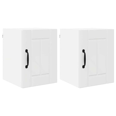 vidaXL Kitchen Wall Cabinet 2 pcs High Gloss White 30 x 31 x 40 cm