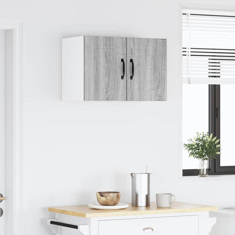 vidaXL Kitchen Wall Cabinet with Shelf Grey Sonoma 30 x 31 x 40 cm
