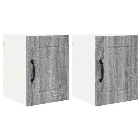 vidaXL Kitchen Wall Cabinet 2 pcs Grey Sonoma 30 x 31 x 40 cm