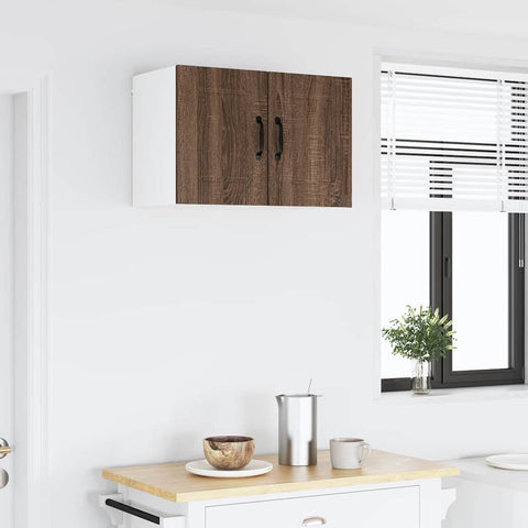 vidaXL Kitchen Wall Cabinet Brown Oak 30 x 31 x 40 cm Engineered Wood