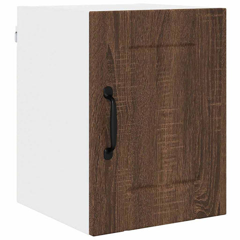 vidaXL Kitchen Wall Cabinet with Shelf 2 pcs Brown Oak 30 x 31 x 40 cm