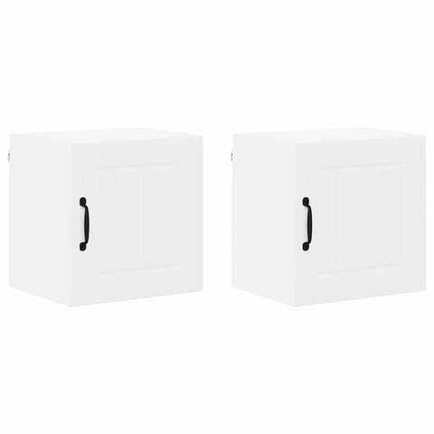 vidaXL Kitchen Wall Cabinet with Shelf 2 pcs White 40 x 31 x 40 cm