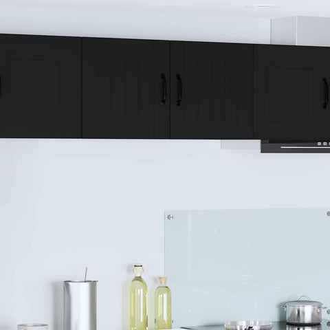 vidaXL Kitchen Wall Cabinet Black 40 x 31 x 40 cm Engineered Wood