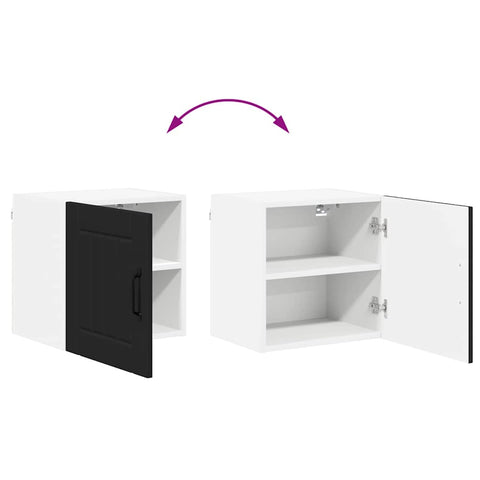 vidaXL Kitchen Wall Cabinet Black 40 x 31 x 40 cm Engineered Wood