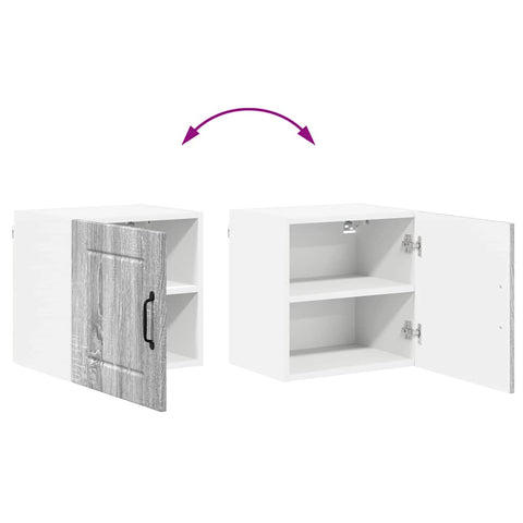 vidaXL Kitchen Wall Cabinet with Shelf Grey Sonoma 40 x 31 x 40 cm