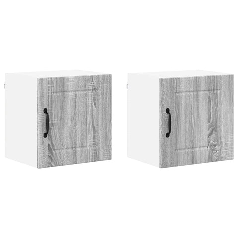 vidaXL Kitchen Wall Cabinet 2 pcs Grey Sonoma 40 x 31 x 40 cm
