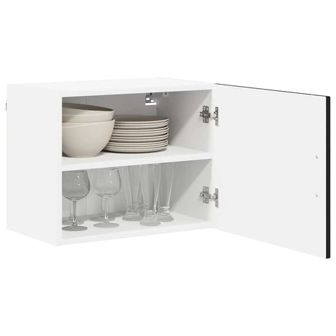 vidaXL Kitchen Wall Cabinet with Shelf 2 pcs Black 50 x 31 x 40 cm