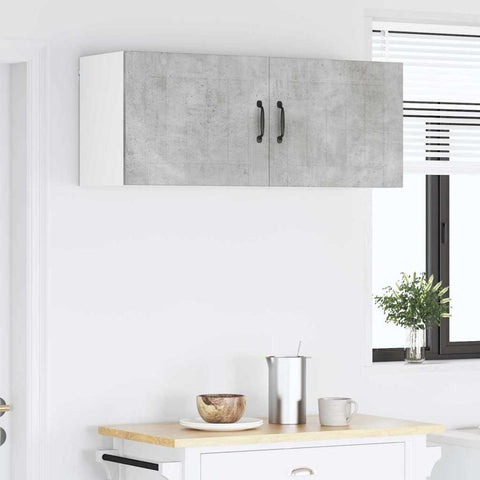 vidaXL Kitchen Wall Cabinet 2 pcs Concrete Grey 50 x 31 x 40 cm