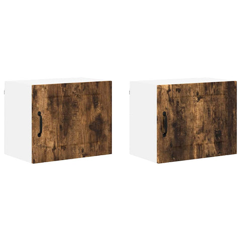 vidaXL Kitchen Wall Cabinet 2 pcs Smoked Oak 50 x 31 x 40 cm