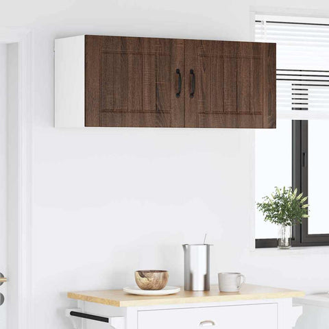 vidaXL Kitchen Wall Cabinet Brown Oak 50 x 31 x 40 cm Engineered Wood