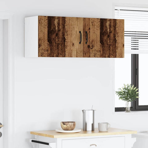 vidaXL Kitchen Wall Cabinet with Shelf 2 pcs Old Wood 50 x 31 x 40 cm
