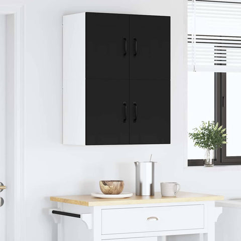 vidaXL Kitchen Wall Cabinet Black 60 x 31 x 40 cm Engineered Wood