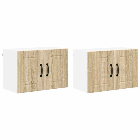 vidaXL Kitchen Wall Cabinet with Door 2 pcs Sonoma oak 60 x 31 x 40 cm