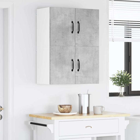 vidaXL Kitchen Wall Cabinet 2 pcs Concrete grey 60 x 31 x 40 cm