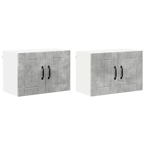 vidaXL Kitchen Wall Cabinet 2 pcs Concrete grey 60 x 31 x 40 cm