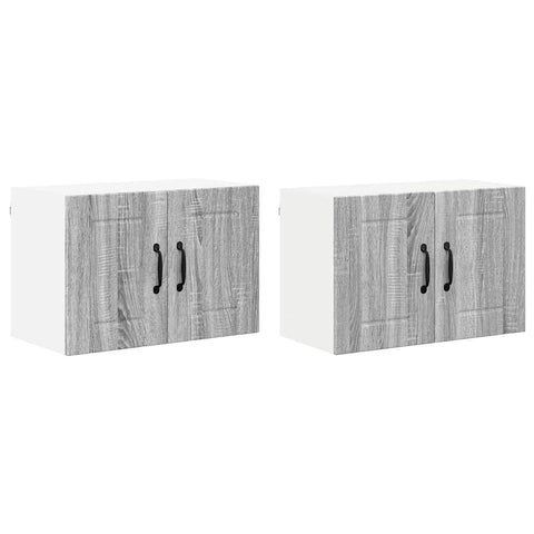 vidaXL Kitchen Wall Cabinet 2 pcs Grey sonoma 60 x 31 x 40 cm