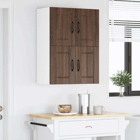 vidaXL Kitchen Wall Cabinet Brown oak 60 x 31 x 40 cm Engineered Wood